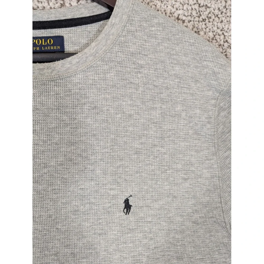Polo Ralph Lauren Thermal Knit Long Sleeve T-Shirt‎ Men's XL Grey Baselayer